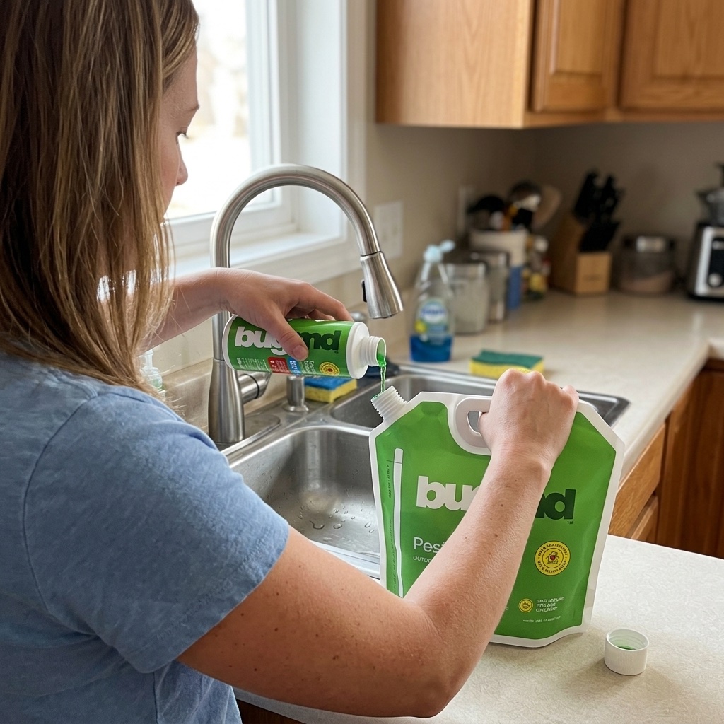 Step 1: fill the sprayer with the plant-powered concentrate