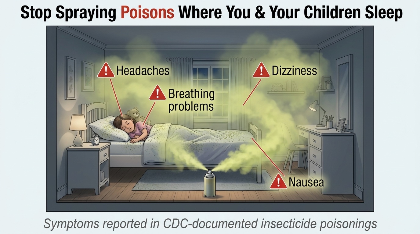 When you set off a fogger, the mist settles over the bed your child sleeps in