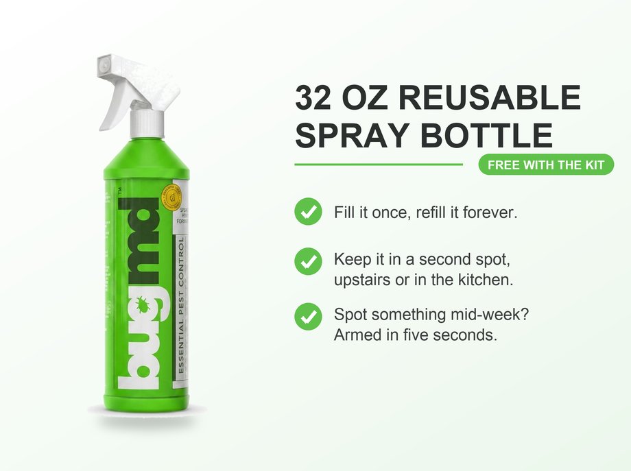 32 oz reusable spray bottle: free with the kit, keep it within easy reach