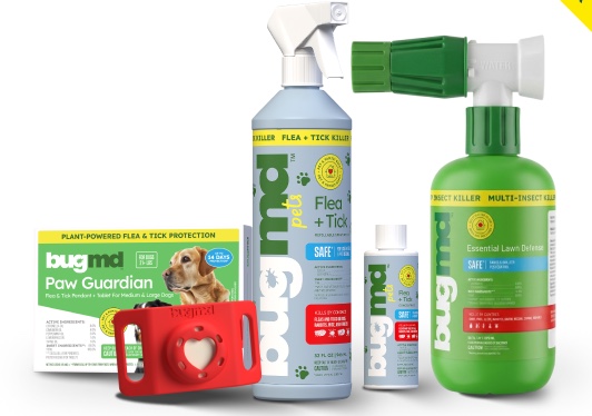 BugMD Flea + Tick bundle — Paw Guardian, Flea + Tick spray, concentrate, Essential Lawn Defense + free gift
